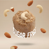 Sugar-free dessert with nuts on a beige background